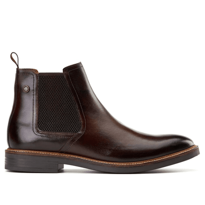 Base London Mens Sussex Chelsea Boots - Washed Brown