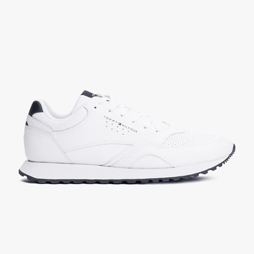 Mens Tommy Hilfiger Contrast Heel Court Trainers - White