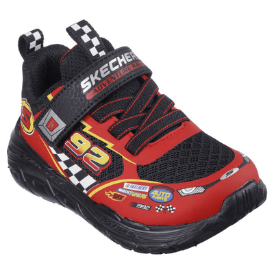 Skechers Boys Skech Tracks Black and Red Trainers - Black and Red