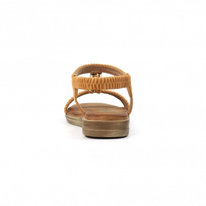 Womens Lunar JLH502 Portofino Sandals - Camel