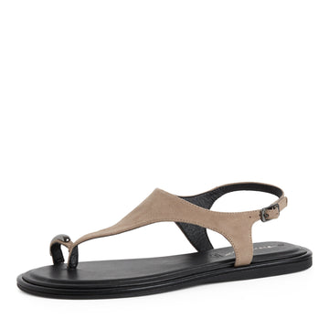 Womens Tamaris 28142 Taupe Buckle Closed Sandals - Taupe