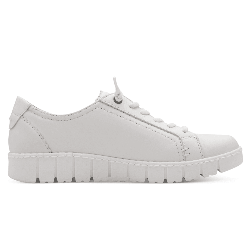 Womens Jana 23704 Side Zip Chunky Trainers - White