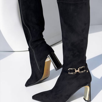 Womens Kate Appleby Comberton Long Boots - Schwarz Suede