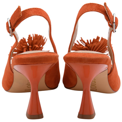 Womens Lotus ULS620 Caterina Slingback Court Delfina Shoes - Orange