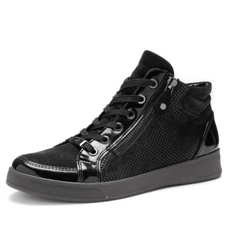 Womens Ara Rom Zip Trainer Boots - Black