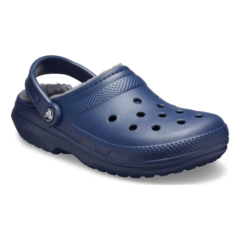 Mens Crocs Classic Lined Slippers - Navy/Charcoal