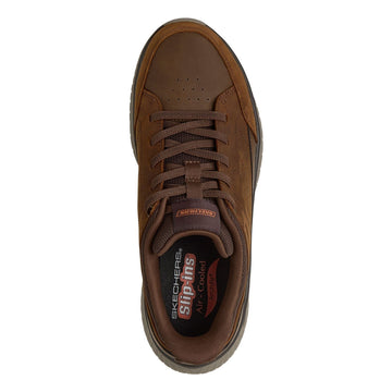 Mens Skechers Arch Fit Crosser - Felix Dark Brown Trainers - Dark Brown