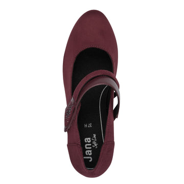 Womens Jana 24464 Block Heels - Bordeaux