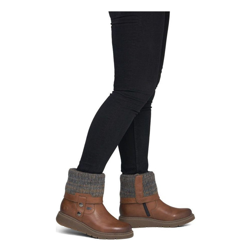 Womens Remonte D3976 Tan Boots - Tan