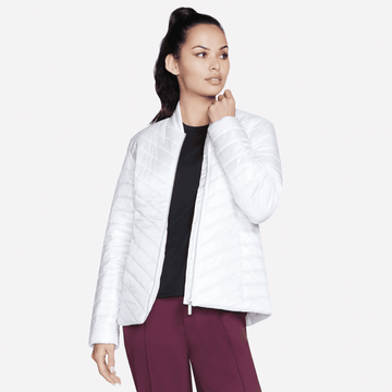 Womens Skechers GO Shield Shine Jacket - White