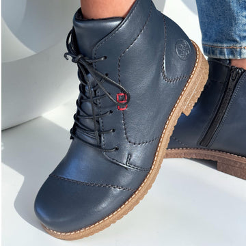Womens Rieker 73500 Ankle Boots - Ocean
