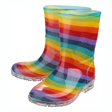 Kids Cotswold PVC Jnr Waterproof Wellingtons - Rainbow