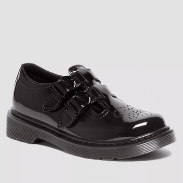 Dr Martens 8065 Junior Double Velcro Buckle - Black Patent