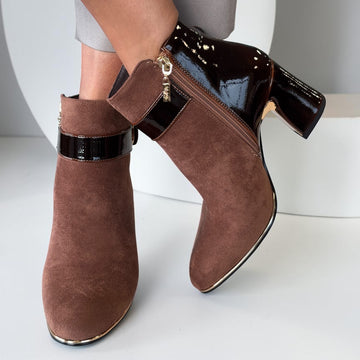 Womens Kate Appleby Alconbury Fudge Mix Ankle Block Heel Boots - Fudge Mix