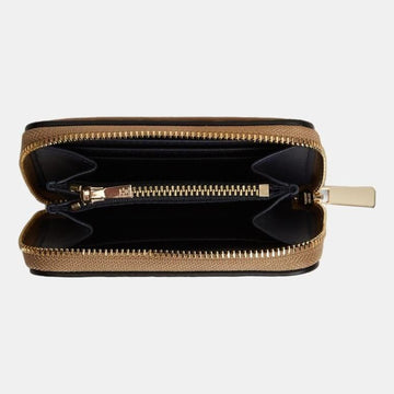 Womens Tommy Hilfiger Safari Canvas Beige Modern Compact Zip Around Purse - Beige