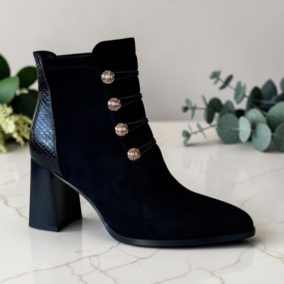 Womens Redz H436 Ankle Boots - Black