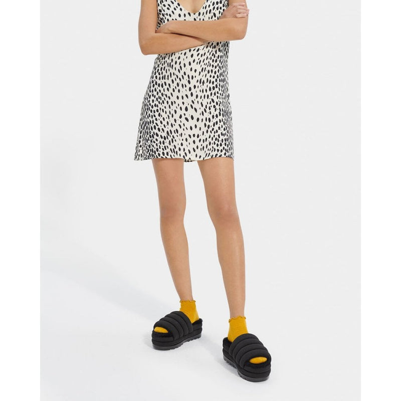 Womens Ugg Sandals Maxi Slide Puff Sliders - Black