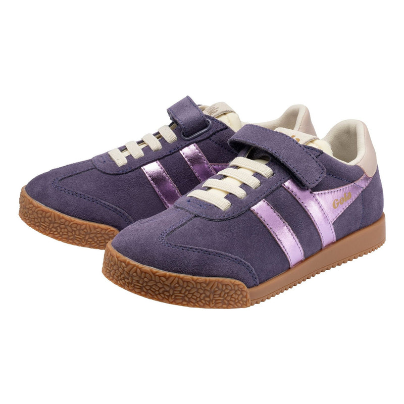 Girls Gola Elan Glitz Plum Trainers - Plum