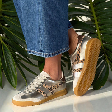 Womens Gola Torpedo Glimmer Safari Trainers - Gold