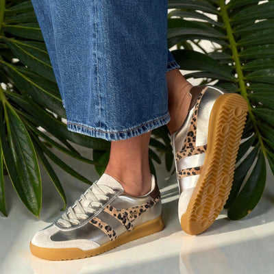 Womens Gola Torpedo Glimmer Safari Trainers - Gold