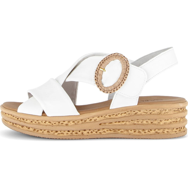 Womens Gabor 84.556 Wedge Auckland Sandal - White