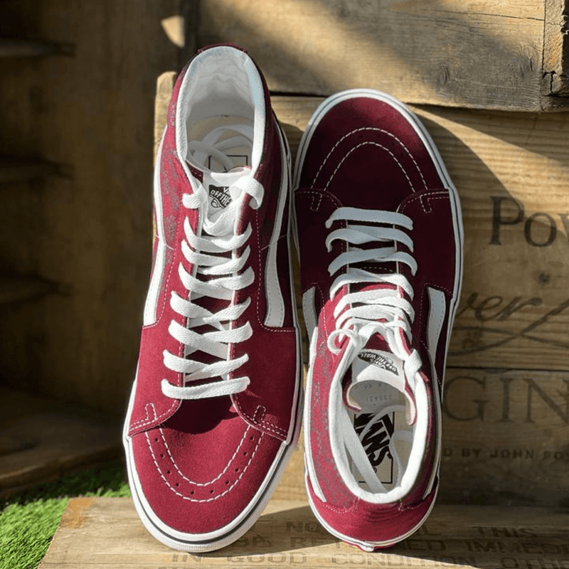 Vans Mens Monogram Sk8-Hi Trainers - Port Royale-Red