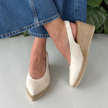 Womens Unisa Decia Wedge Espadrilles - Ivory