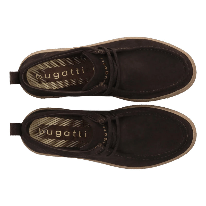 Mens Bugatti AP906 Dark Brown Casual Lace-up Shoes - Dark Brown