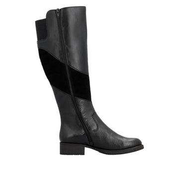 Womens Rieker Z9566 Black Long Boots - Black