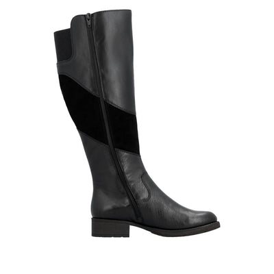 Womens Rieker Z9566 Black Long Boots - Black