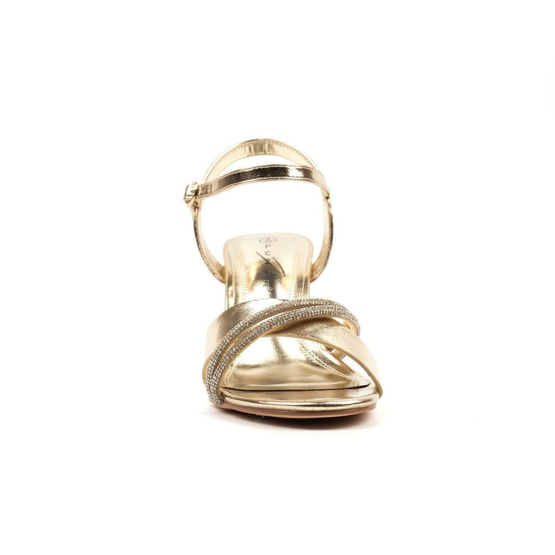 Womens Lunar Nadine Heeled Sandals - Gold
