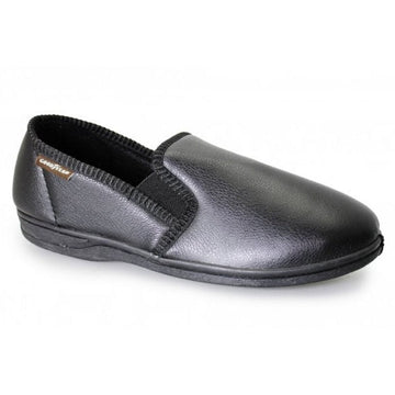 Mens Lazy Dogz Trent Faux Slipper - Black