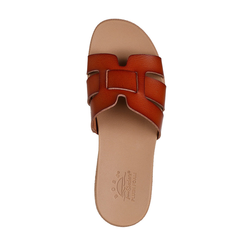 Womens Skechers 114707 Desert Kiss Low Sandals - Chestnut