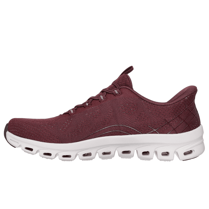 Womens Skechers Slip Ins Glide Step Elevate Trainers - Burgundy