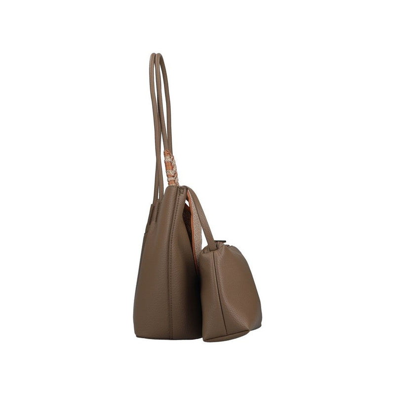 Womens Rieker H1559 Shoulder Bag - Taupe