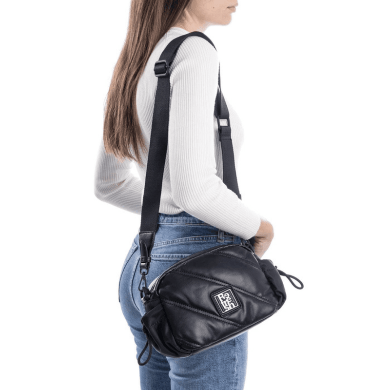 Refresh 183222 Quilted Crossbody Bag - Black