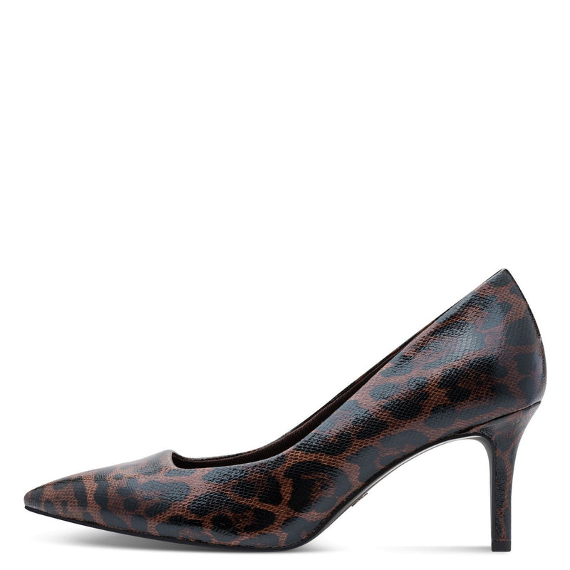 Womens Tamaris 22474 Court Shoes - Mocha Leopard