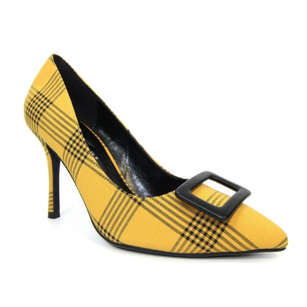 Lunar Womens Sheena Yellow Elegance Court Shoe