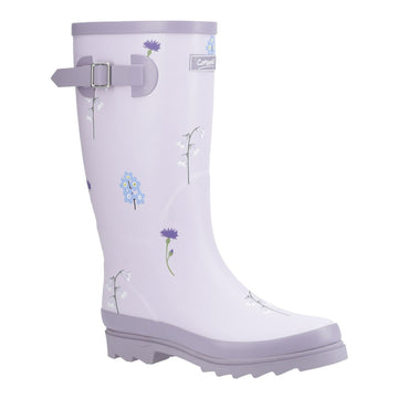 Womens Cotswold Wildflower Tall Wellingtons - Lilac
