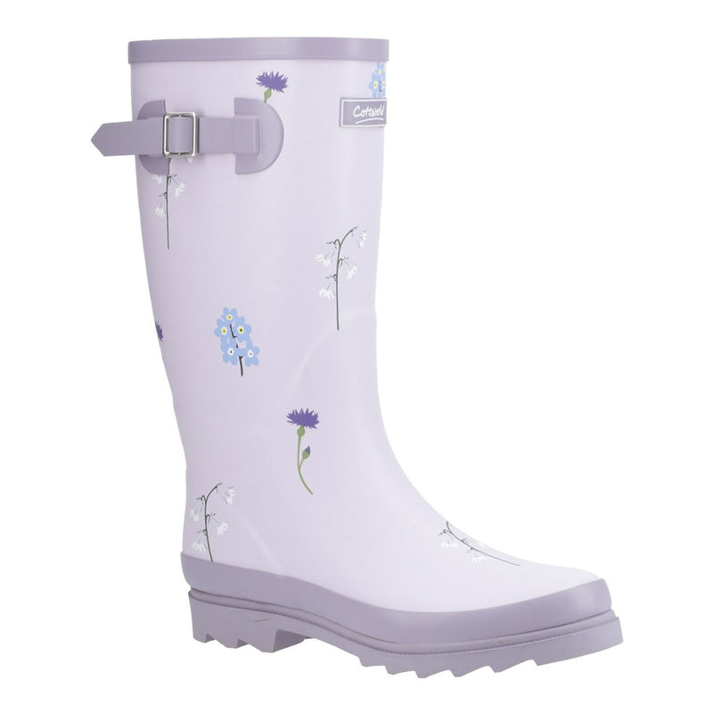 Womens Cotswold Wildflower Tall Wellingtons - Lilac