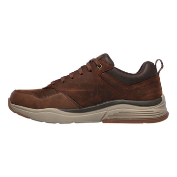 Mens Skechers Benago - Hombre Dark Brown Waterproof Trainers - Dark Brown