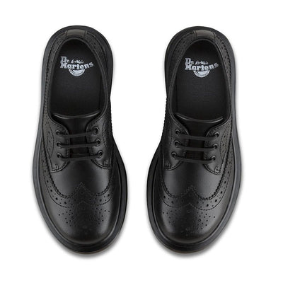 Dr.Martens Junior Black Lace Up Brogues Shoe - Black