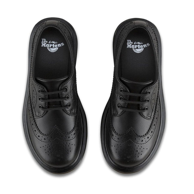Dr.Martens Junior Black Lace Up Brogues Shoe - Black