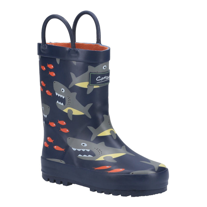 Kids Cotswold Puddle Wellingtons - Shark