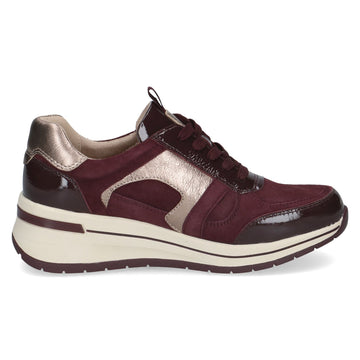 Womens Caprice 23300 Trainers - Bordeaux Combi