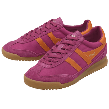 Womens Gola Tornado Suede and Mesh Trainers - Fuchsia