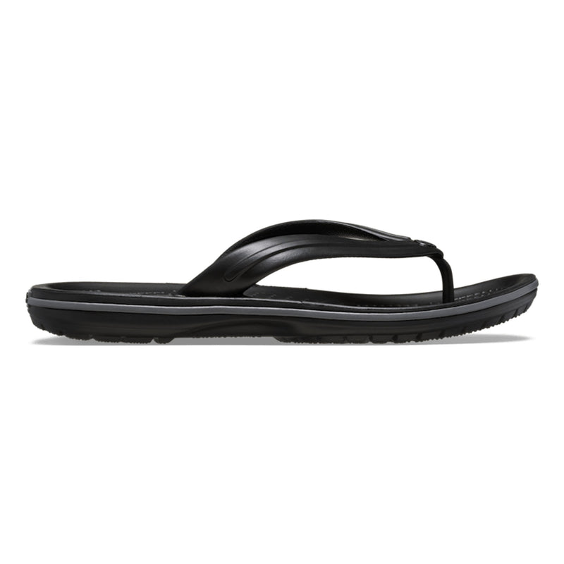Mens Crocs Crocband Flip Flops - Black Slate Grey