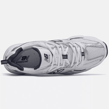 Mens New Balance 530 White with Navy - White