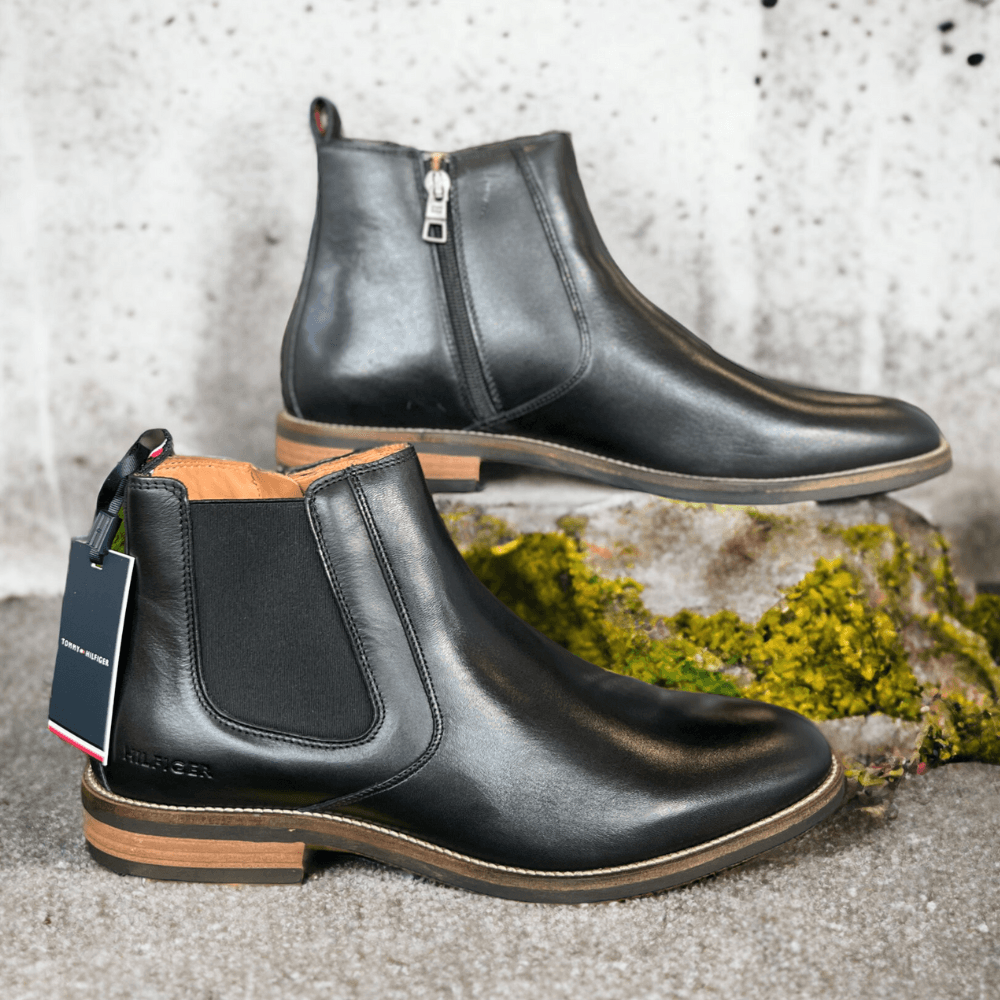 Tommy Hilfiger Mens Essential Leather Chelsea Boots