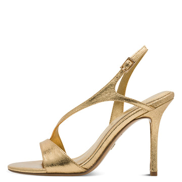 Womens Tamaris 28321 Buckle Closed Heeled Sandals - Gold
